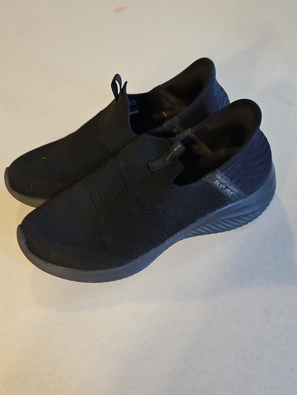 Skechers Black Knit Slip Ins